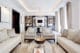 luxury open plan white decorated living room interior design