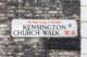 kensington church walk road sign